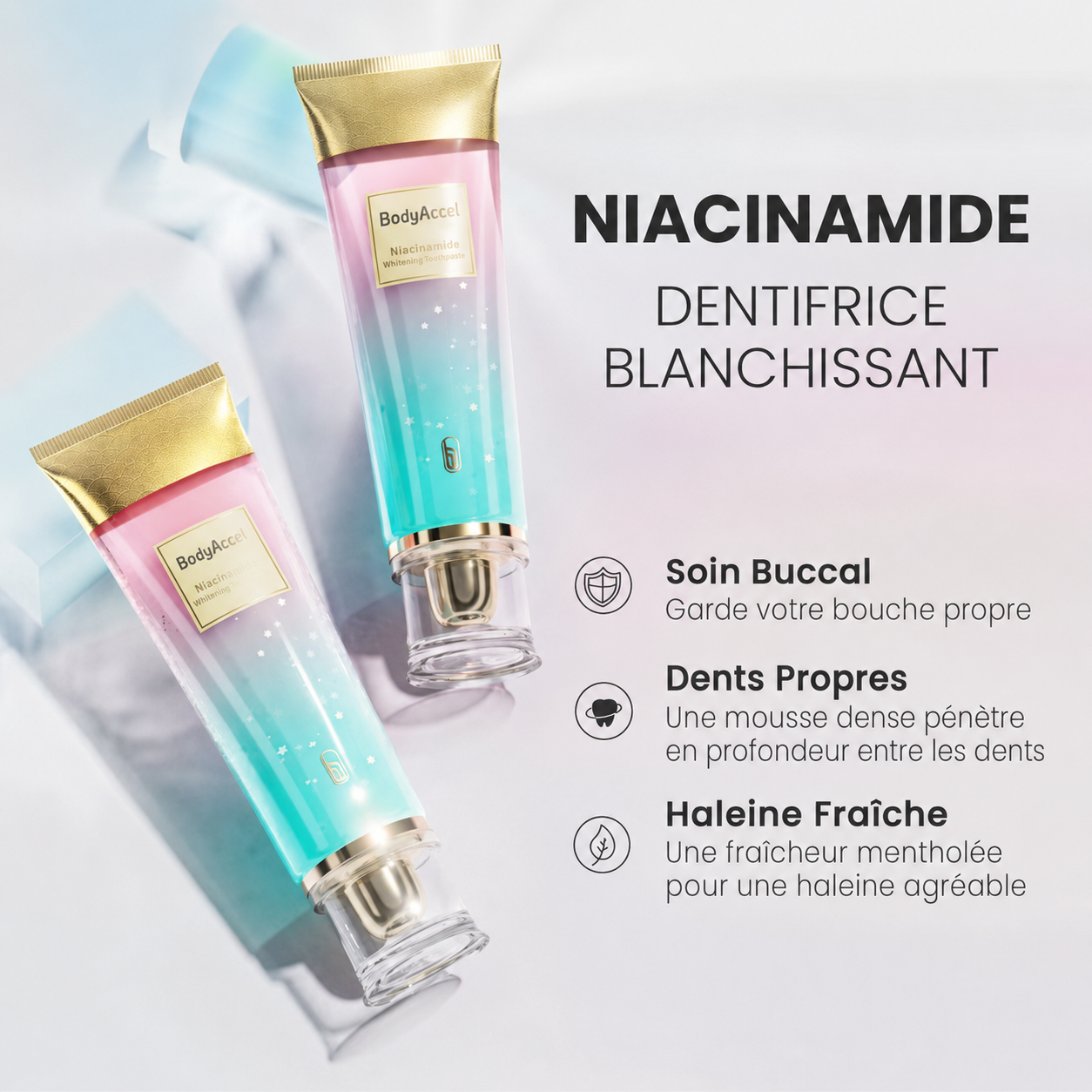 Dentifrice blanchissant à la niacinamide BodyAccel